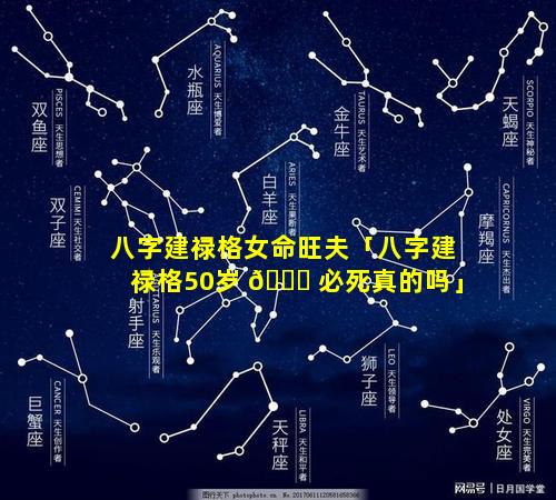 八字建禄格女命旺夫「八字建禄格50岁 🐎 必死真的吗」
